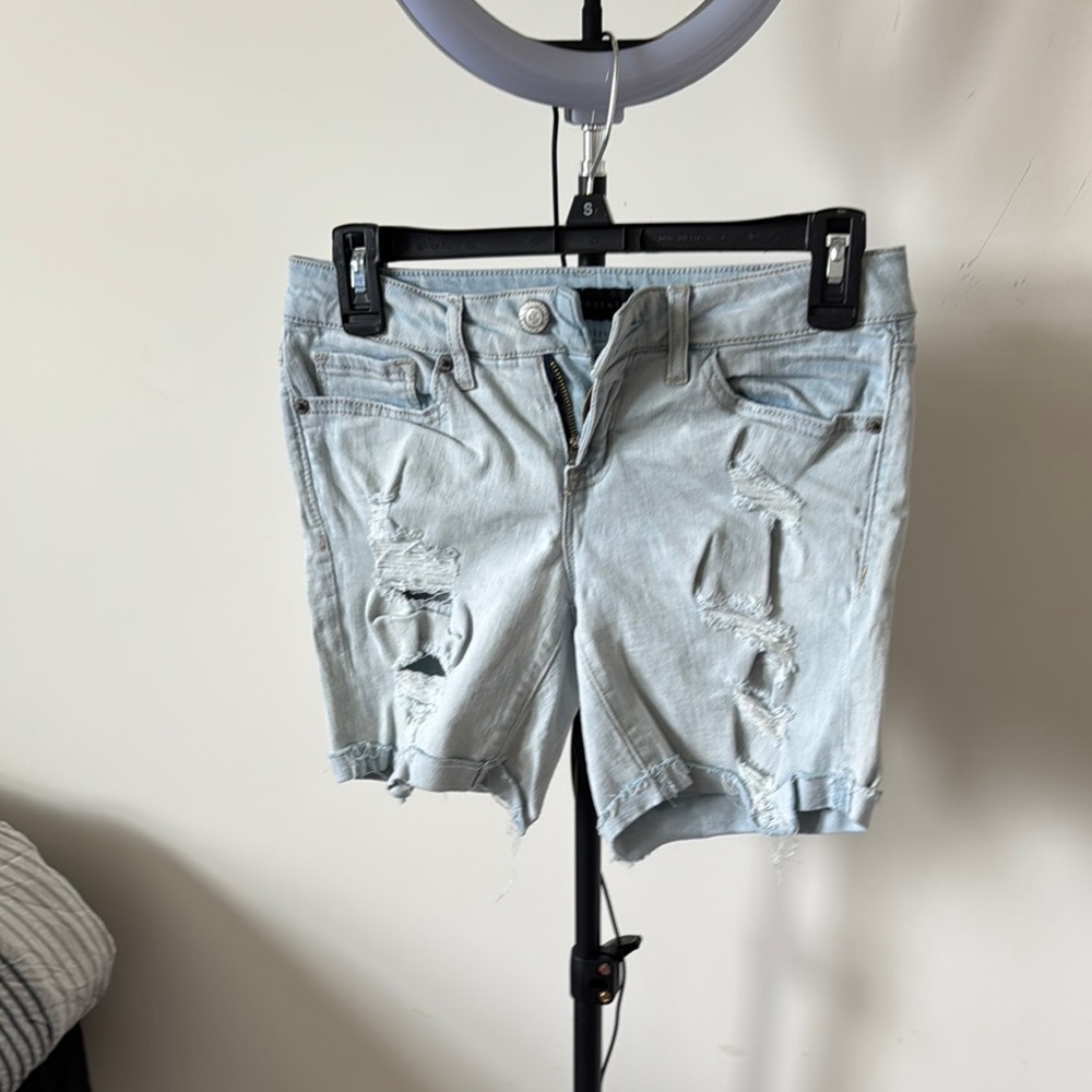 Aeropostale Blue Jean Shorts Distressed Casual used but great condition